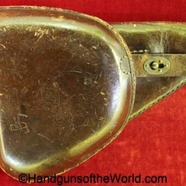 Nambu, 1904, Papa, Holster, Brown, leather, clam shell, pattern, original, collectible, Japan, Japanese, model, clamshell, ammo loops, ammo loop