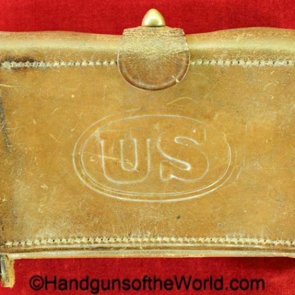 US, M1874, McKeever, .45-70, Ammo Pouch, Tan, leather, Rock Island Arsenal, 1903, HEK, original, collectible, 1874, Model, 45-70, Ammo, Ammunition, Pouch