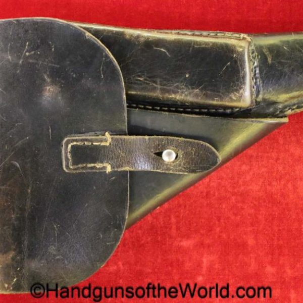 Walther, P-38, Holster, WWII, German, 1944, Black, leather, breakaway, JWA4, jwa, 4, 44, original, collectible, P38, P.38, P 38, WW2, Germany, handgun, pistol
