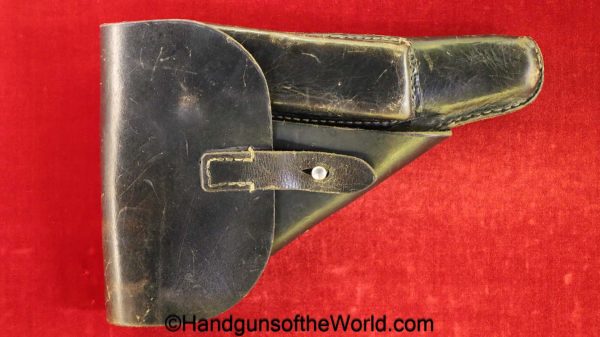 Walther, P-38, Holster, WWII, German, 1944, Black, leather, breakaway, JWA4, jwa, 4, 44, original, collectible, P38, P.38, P 38, WW2, Germany, handgun, pistol