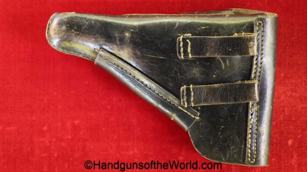 Walther, P-38, Holster, WWII, German, 1944, Black, leather, breakaway, JWA4, jwa, 4, 44, original, collectible, P38, P.38, P 38, WW2, Germany, handgun, pistol