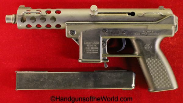 Interdynamics, KG-99, 9mm, with Threaded Barrel, American, Americana, US, USA, handgun, pistol, collectible, KG, 99, KG 99, KG99, hand gun, retro