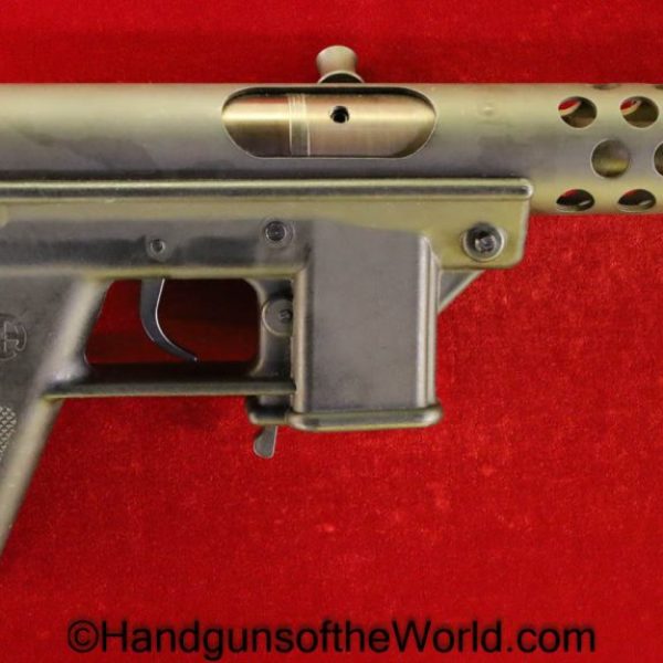 Interdynamics, KG-99, 9mm, with Threaded Barrel, American, Americana, US, USA, handgun, pistol, collectible, KG, 99, KG 99, KG99, hand gun, retro