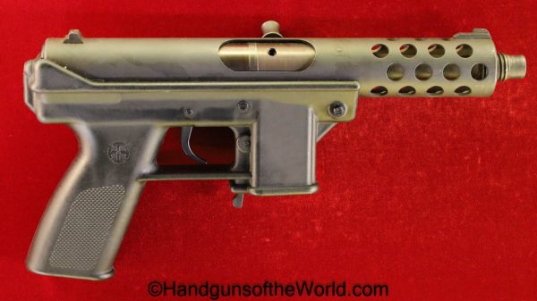 Interdynamics, KG-99, 9mm, with Threaded Barrel, American, Americana, US, USA, handgun, pistol, collectible, KG, 99, KG 99, KG99, hand gun, retro