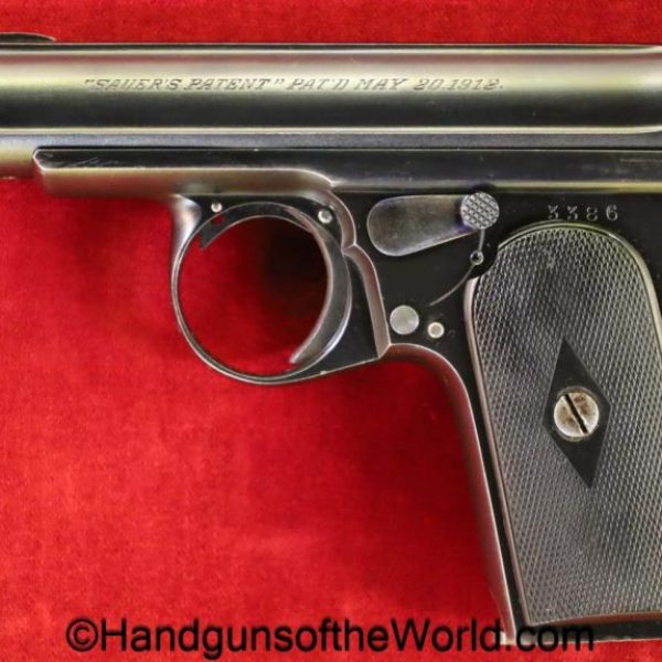 Sauer, 1913, 7.65mm, English, Export Model, Fantastic, German, Germany, handgun, pistol, pocket, model, 7.65, 32, .32, acp, auto, early, export, pocket