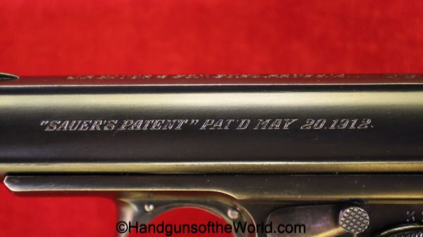 Sauer, 1913, 7.65mm, English, Export Model, Fantastic, German, Germany, handgun, pistol, pocket, model, 7.65, 32, .32, acp, auto, early, export, pocket