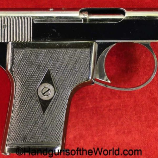 Webley & Scott, 1907, 6.35mm, Retailer Marked, Webley, model, 6.35, 25, .25, acp, auto, handgun, pistol, C&R, collectible, VP, Vest Pocket, British