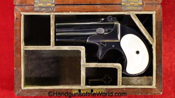 Remington, Double Derringer, Over & Under, .41, with Custom Case, 41, American, Americana, handgun, derringer, C&R, collectible, O/U, Double, Cased