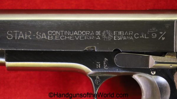 Star, Model B, 9mm, WWII, Era, WW2, B, Bulgarian, Bulgaria, Model, Spain, Spanish, handgun, pistol, C&R, collectible, 1943, B-Number, B #, vintage