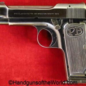 Beretta, 1923, 9mm, Italian, RE Proofed, with a Stock Slot, Slotted, Italy, military, handgun, pistol, C&R, collectible, model, Stock Slot, hand gun