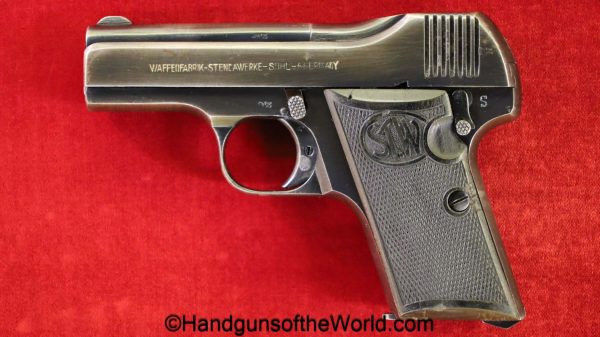 Stendawerk, Pocket, 7.65mm, Late Variation, Stenda, German, Germany, handgun, pistol, C&R, collectible, 7.65, 32, .32, acp, auto, Late, vintage