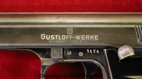 Gustloff-Werke, Pocket, 7.65mm, Late War, Experimental, WWII, WW2, German, Germany, handgun, pistol, C&R, collectible, Gustloff, Gustloff Werke, 7.65, 32, .32