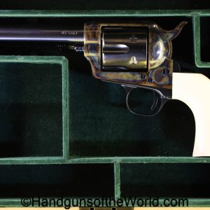 USFA Mfg. Co, Single Action Army, .45, with Case, Colt, 45, USFA, SAA, handgun, revolver, collectible, LC, American, Americana, US, USA, Cased