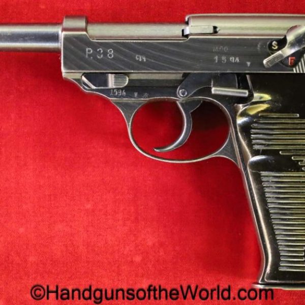 Spreewerk, P-38, CYQ, 9mm, German, WWII, Walther, P38, P.38, P 38, Germany, WW2, handgun, pistol, C&R, collectible, hand gun, classic, vintage, historic