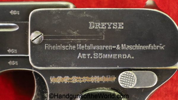 Dreyse, 1907, 7.65mm, Berlin Police, Reissue, with Provenance, Berlin, Police, handgun, pistol, C&R, collectible, pocket, 32, .32, acp, auto, 7.65, German