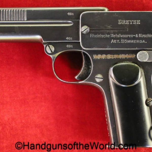 Dreyse, 1907, 7.65mm, Berlin Police, Reissue, with Provenance, Berlin, Police, handgun, pistol, C&R, collectible, pocket, 32, .32, acp, auto, 7.65, German