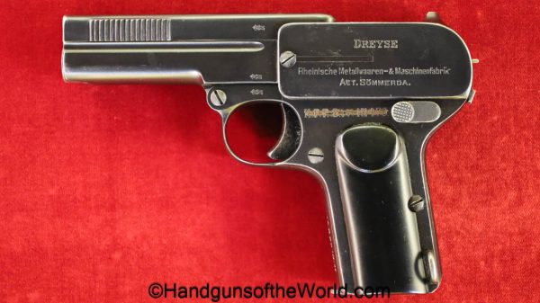 Dreyse, 1907, 7.65mm, Berlin Police, Reissue, with Provenance, Berlin, Police, handgun, pistol, C&R, collectible, pocket, 32, .32, acp, auto, 7.65, German