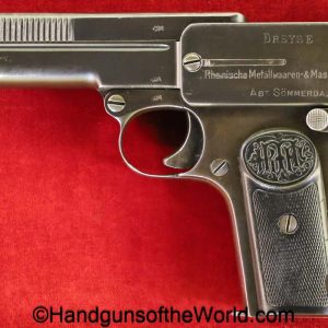Dreyse, 1907, 7.65mm, Division Marked, Unit Marked, German, Germany, handgun, pistol, C&R, collectible, pocket, 32, .32, acp, auto, model, UG15, 1915