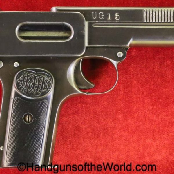 Dreyse, 1907, 7.65mm, Division Marked, Unit Marked, German, Germany, handgun, pistol, C&R, collectible, pocket, 32, .32, acp, auto, model, UG15, 1915