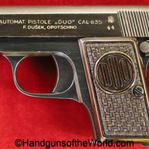 CZ, Duo, 6.35mm, Dated, 1944, handgun, pistol, C&R, collectible, WWII, WW2, German, Germany, Czech, Czechoslovakia, VP, Vest Pocket, 6.35, .25, 25, acp