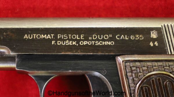 CZ, Duo, 6.35mm, Dated, 1944, handgun, pistol, C&R, collectible, WWII, WW2, German, Germany, Czech, Czechoslovakia, VP, Vest Pocket, 6.35, .25, 25, acp