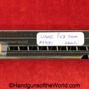 Luger, P.08, 9mm, Magazine-Clip, #2998, WWII, Police, WW2, German, Germany, Magazine, Mag, Clip, 2998, P08, P 08, P-08, handgun, pistol, Haenel Schmeisser