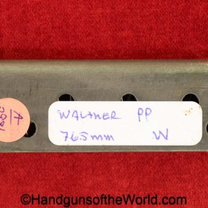 Walther, PP, 7.65mm, Magazine, Clip, WWII, Era, WW2, Original, Collectible, German, Germany, Handgun, Pistol, Mag, 7.65, 32, .32, acp, auto, Hand gun, W