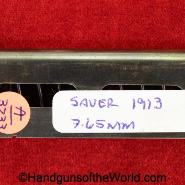 Sauer, 1913, 7.65mm, Magazine, Clip, Mag, Original, Collectible, German, Germany, Model, 32, .32, acp, auto, 7.65, Handgun, Pistol, Hand gun