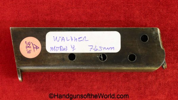 Walther, Model 4, 7.65mm, Magazine-Clip, magazine, mag, clip, original, model, 4, 7.65, German, Germany, handgun, pistol, 32, .32, acp, auto, hand gun