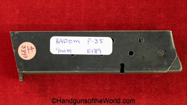 Radom, VIS, P-35, 9mm, Magazine-Clip, German, WWII, WW2, handgun, pistol, original, collectible, magazine, mag, clip, E189, E/189, P35, P 35, P.35