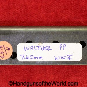 Walther, PP, 7.65mm, Magazine, Clip, WWII, Era, WW2, Original, Collectible, German, Germany, Handgun, Pistol, Mag, 7.65, 32, .32, acp, auto, Hand gun