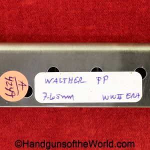 Walther, PP, 7.65mm, Magazine, Clip, WWII, Era, WW2, Original, Collectible, German, Germany, Handgun, Pistol, Mag, 7.65, 32, .32, acp, auto, Hand gun