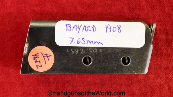 Bayard, 1908, 7.65mm, Magazine-Clip, Magazine, Mag, Clip, Handgun, Pistol, Original, Collectible, Belgian, Belgium, 7.65, 32, .32, acp, auto, Model