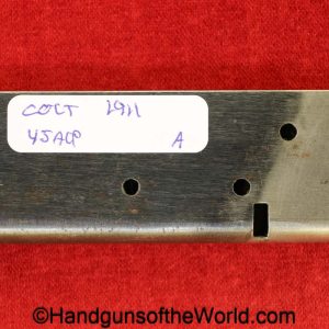 Colt, 1911, .45acp, Magazine, Clip, Mag, Original, Collectible, Handgun, Pistol, Hand gun, 45, .45, acp, auto, American, Americana, USA, A, American Pin Co