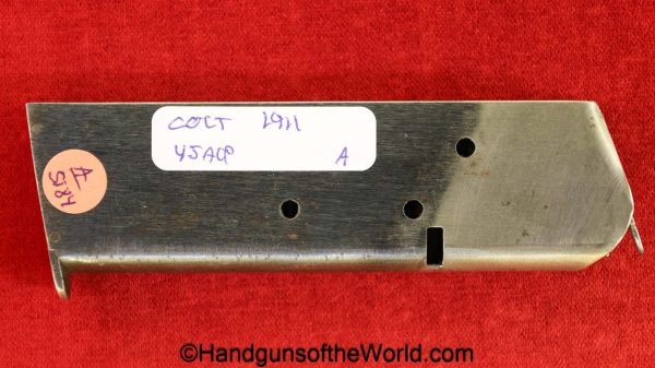 Colt, 1911, .45acp, Magazine, Clip, Mag, Original, Collectible, Handgun, Pistol, Hand gun, 45, .45, acp, auto, American, Americana, USA, A, American Pin Co