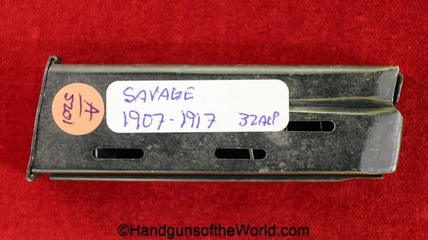 Savage, 1907, 1917, .32, Magazine-Clip, magzine, mag, clip, original, collectible, 32, acp, auto, 7.65, 7.65mm, handgun, pistol, model, American, US, USA