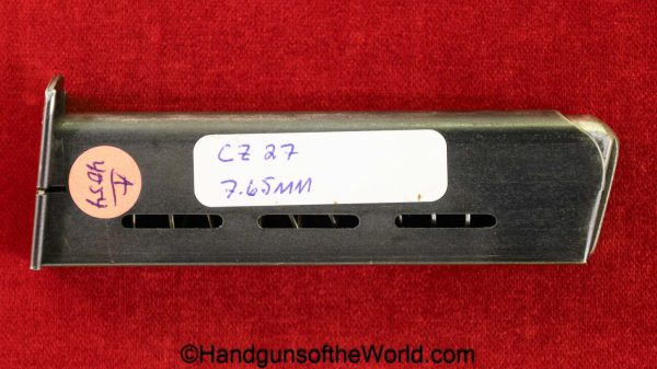 CZ-27, 7.65mm, Magazine-Clip, WWII, Era, WW2, handgun, pistol, C&R, collectible, magazine, mag, clip, CZ, 27, CZ27, CZ 27, German, Germany, 7.65, 32, .32