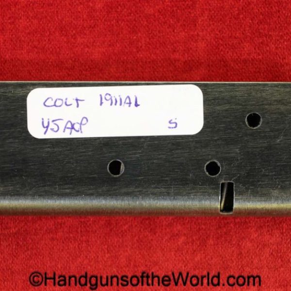 Colt, 1911A1, .45acp, Magazine, Clip, WWII, Era, Original, Collectible, WW2, 1911, 45, .45, acp, auto, Handgun, Mag, Pistol, Americana, America, S, Scovill