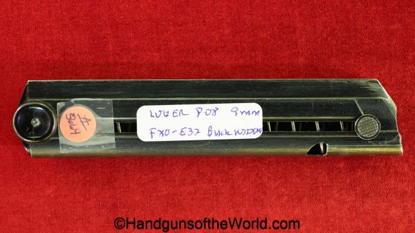Luger, P.08, 9mm, Black Widow, Magazine, Clip, Mag, Original, Collectible, P08, P 08, P-08, German, Germany, WWII, WW2, Handgun, Pistol, Hand gun