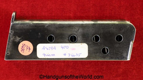 Astra, 400, 9mm, Magazine-Clip, #76635, 76635, original, collectible, Spain, Spanish, magazine, mag, clip, Largo, model, 1921, handgun, pistol, hand gun