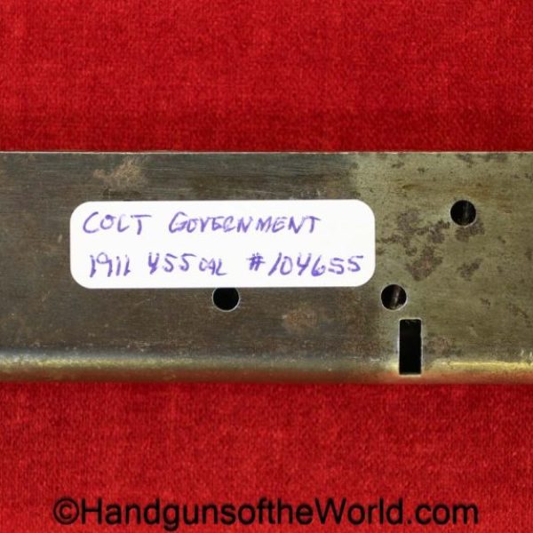 Colt, Government Model, 1911, .455 Eley, Magazine-Clip, 455, .455, Eley, original, collectible, magazine, mag, clip, Government, WWI, WW1, British, English