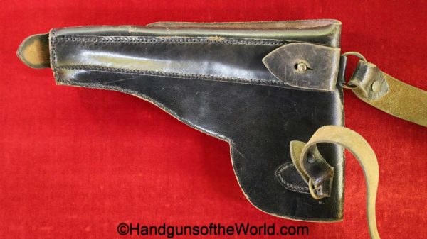 Astra, 400, Holster, black, leather, full flap, shoulder straps, with shoulder straps, original, collectible, Spain, Spanish, 1921, model, Pre-War, Pre War