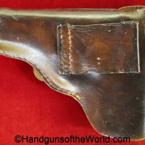 CZ-27, Holster, WWII, Era, Unmarked, brown, leather, original, collectible, German, Germany, WW2, CZ, 27, CZ27, CZ 27, Czech, Czechoslovakia, handgun, pistol