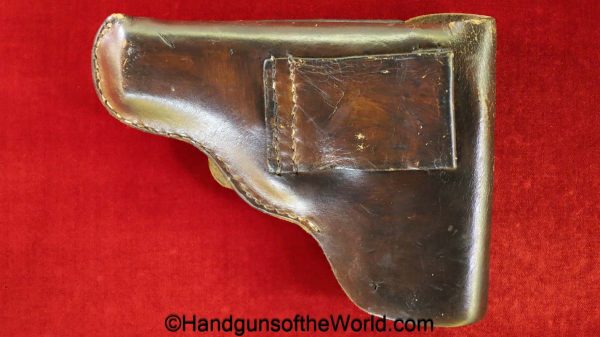 CZ-27, Holster, WWII, Era, Unmarked, brown, leather, original, collectible, German, Germany, WW2, CZ, 27, CZ27, CZ 27, Czech, Czechoslovakia, handgun, pistol