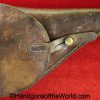 French, 1892, Lebel, Revolver, Holster, Brown, leather, original, collectible, France, handgun, hand gun, model, mle, soft shell, softshell, WWI, WW1, WWII
