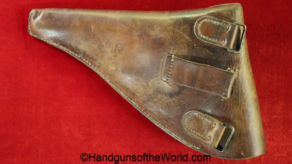 French, 1892, Lebel, Revolver, Holster, Brown, leather, original, collectible, France, handgun, hand gun, model, mle, soft shell, softshell, WWI, WW1, WWII