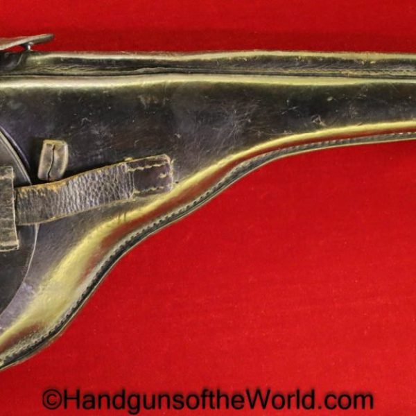 Luger, Artillery, P.08, Holster, Dated, 1917, Black, leather, hard shell, original, collectible, LP.08, German, Germany, WWI, WW1, LP08, LP-08, LP 08, P08