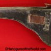 Luger, Artillery, P.08, Holster, Dated, 1917, Black, leather, hard shell, original, collectible, LP.08, German, Germany, WWI, WW1, LP08, LP-08, LP 08, P08