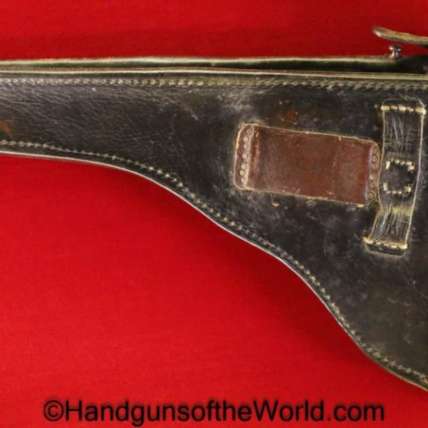 Luger, Artillery, P.08, Holster, Dated, 1917, Black, leather, hard shell, original, collectible, LP.08, German, Germany, WWI, WW1, LP08, LP-08, LP 08, P08