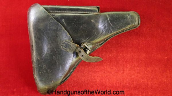 Luger, P.08, Holster, WWI, Era, WW1, original, collectible, German, Germany, P-08, P 08, P08, Unit Marked, Black, Leather, Imperial, handgun, pistol